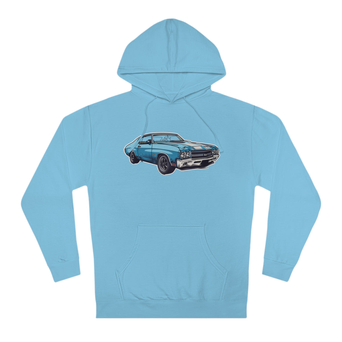"Classic Steel Blue" Muscle Car Hoodie/Hooded Sweatshirt
