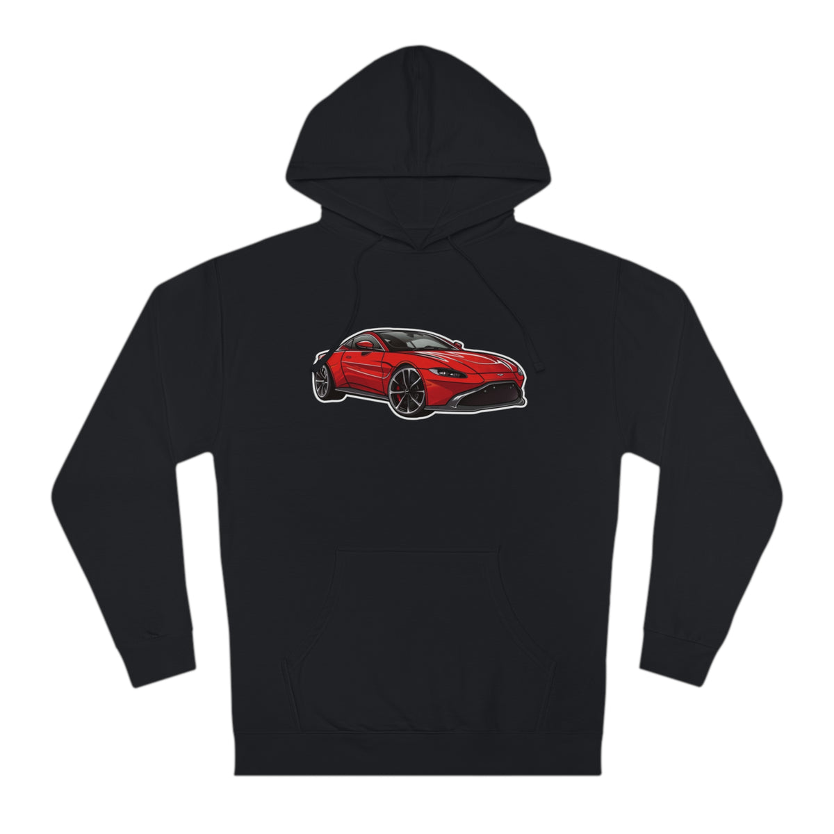 Velocity Red Aston Martin Men's Hoodie: Style in the Fast Lane Hooded Sweatshirt