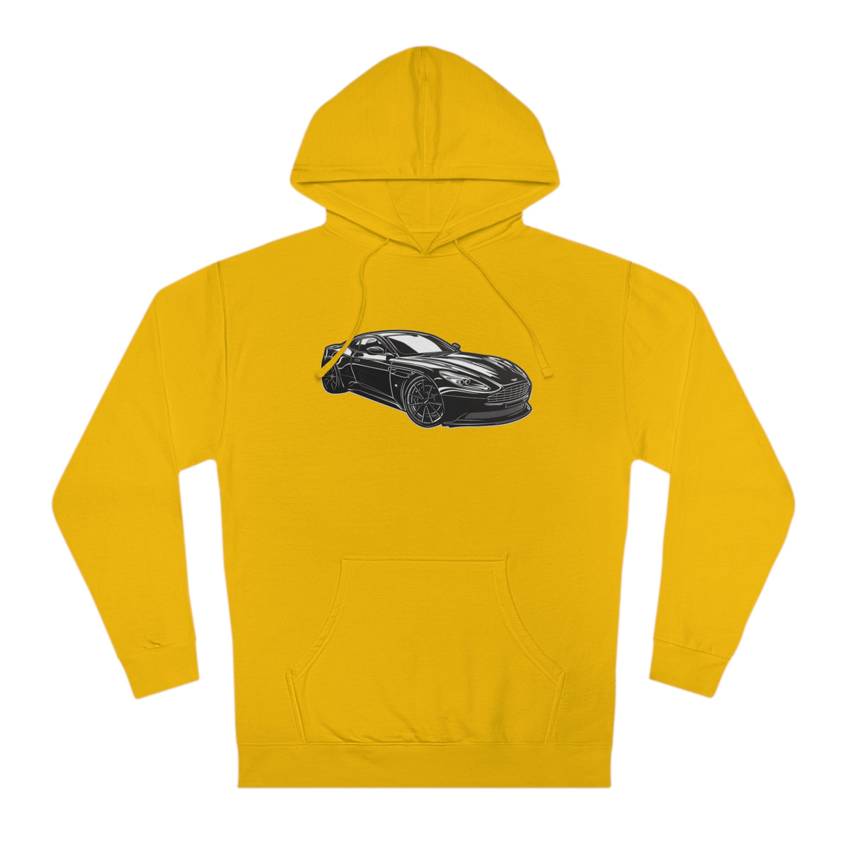 Sleek Silhouette Men's Hoodie with Aston Martin Graphic Hooded Sweatshirt