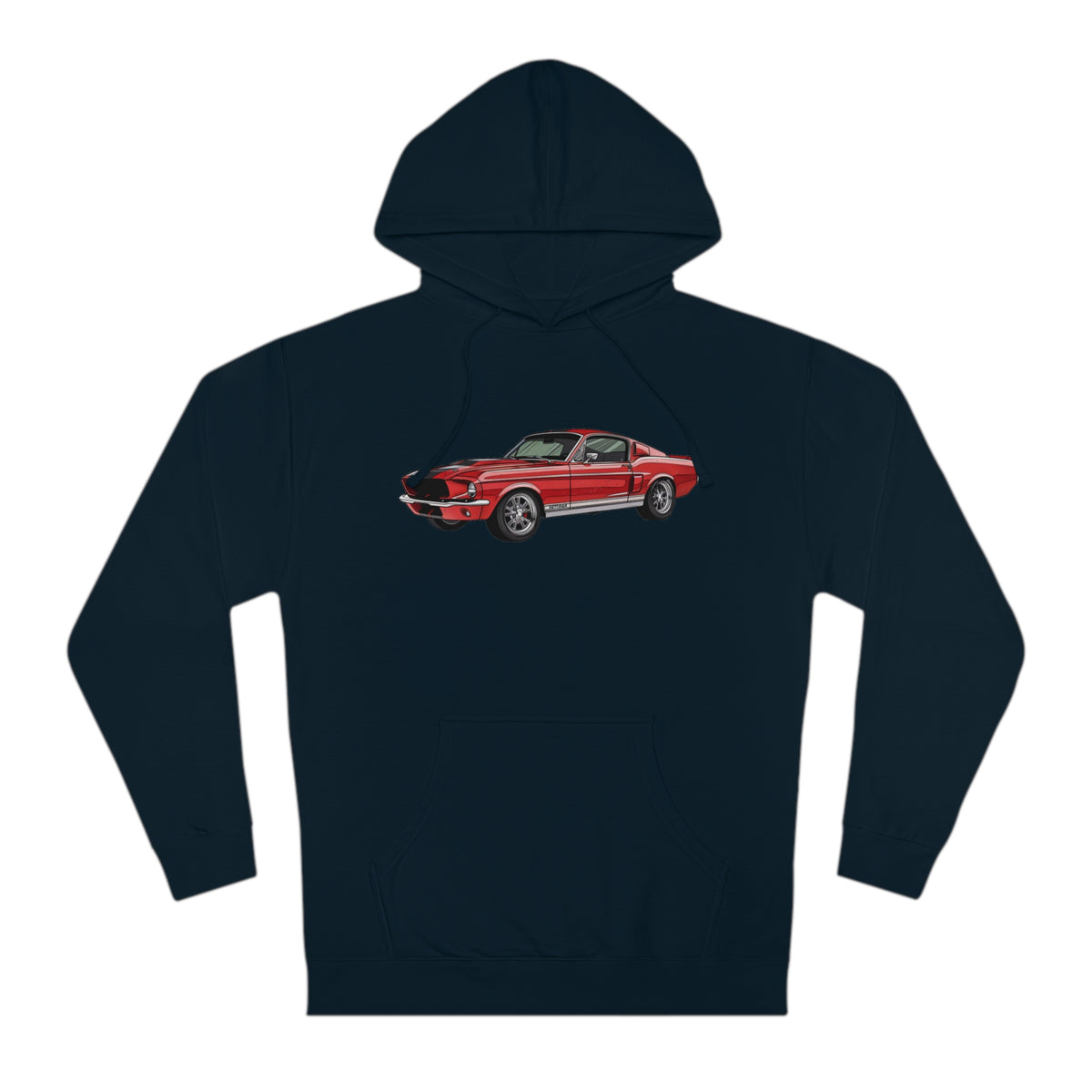 Striped Sensation Shelby GT Hoodie - Muscle Car Majesty Hooded Sweatshirt
