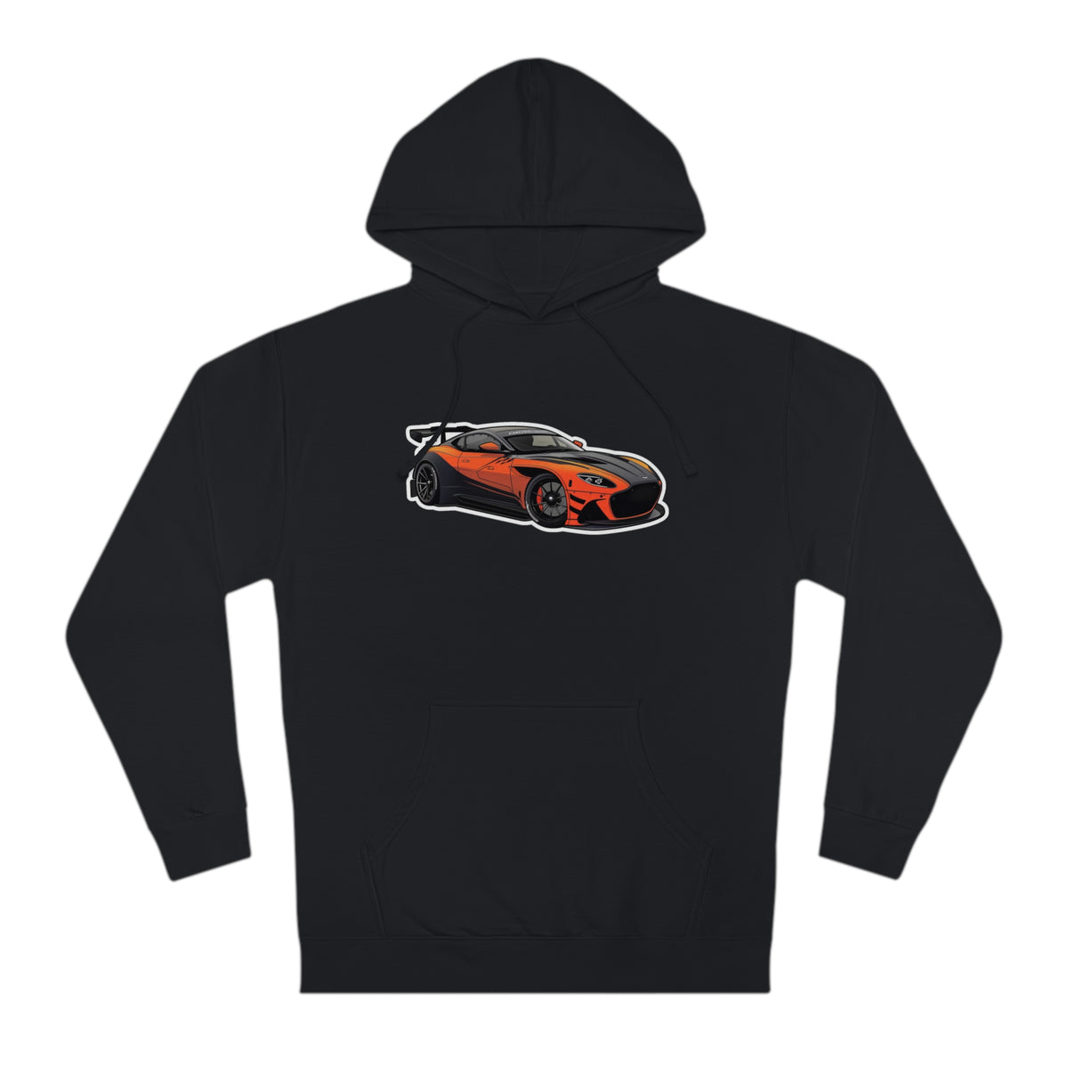 Sunset Sprint Men's Hoodie with Performance Car Graphic Hooded Sweatshirt